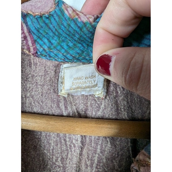 Riva Banjara Jacket Women Size XL Elephants Art to Wear Lagenlook Boho Patchwork - Picture 5 of 7